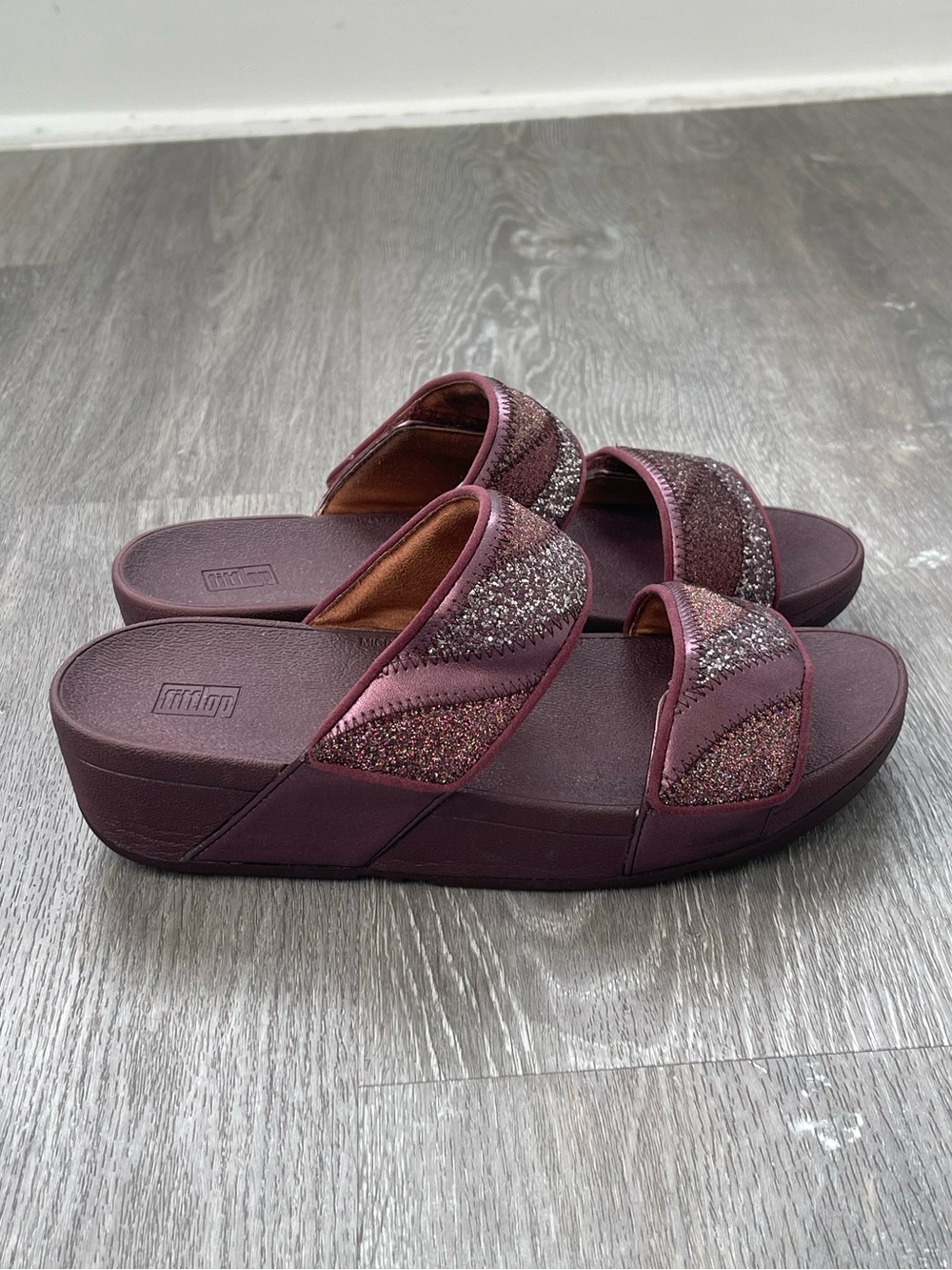 Fitflop Ombré Glitter Platform Sandals Size 8 - Picture 2 of 6